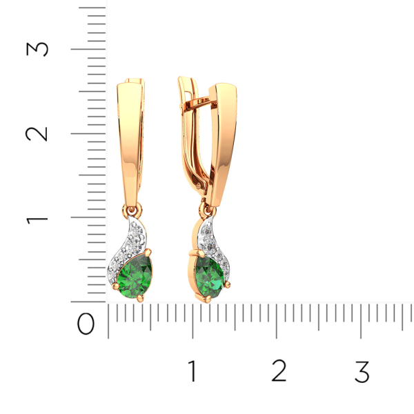Серьги 3D20128.14K.R.ZZ Серьги 3D20128.14K.R.ZZ
